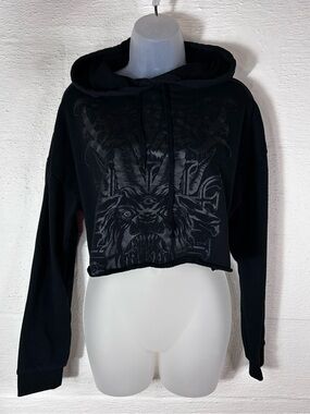 Killstar ultraviolet cropped hoodie